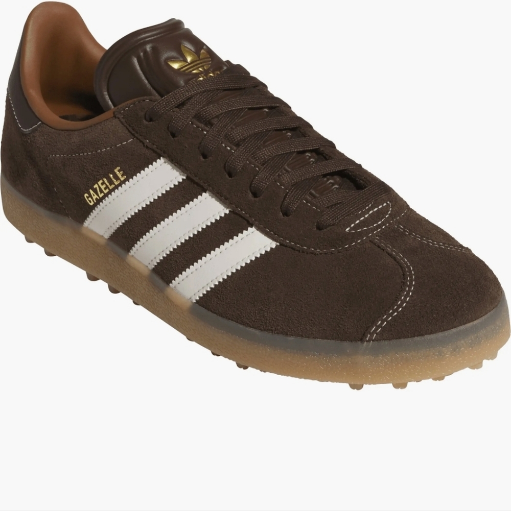 adidas Gazelle Men's Suede Sneakers — Brown/White